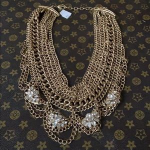 Badgley Mischka gold tone necklace